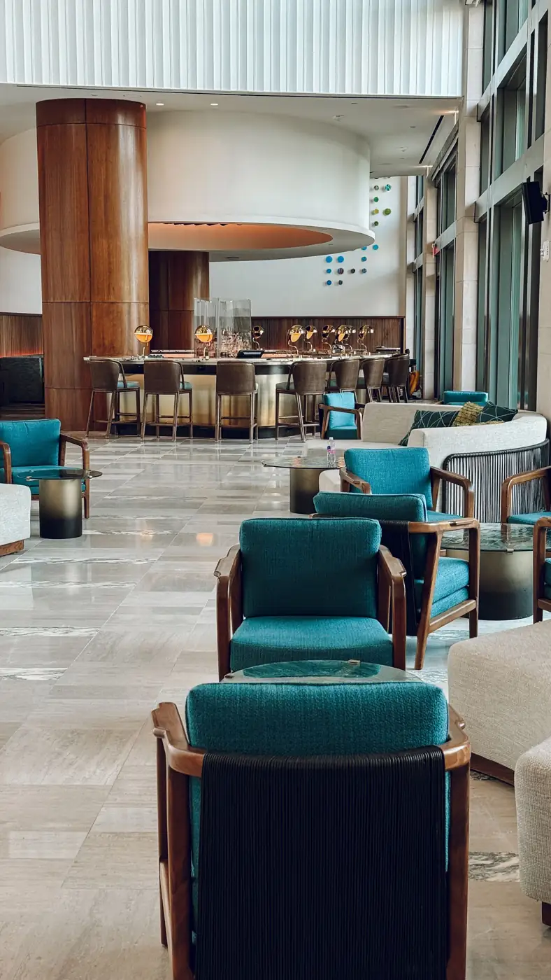 Double-height lounge