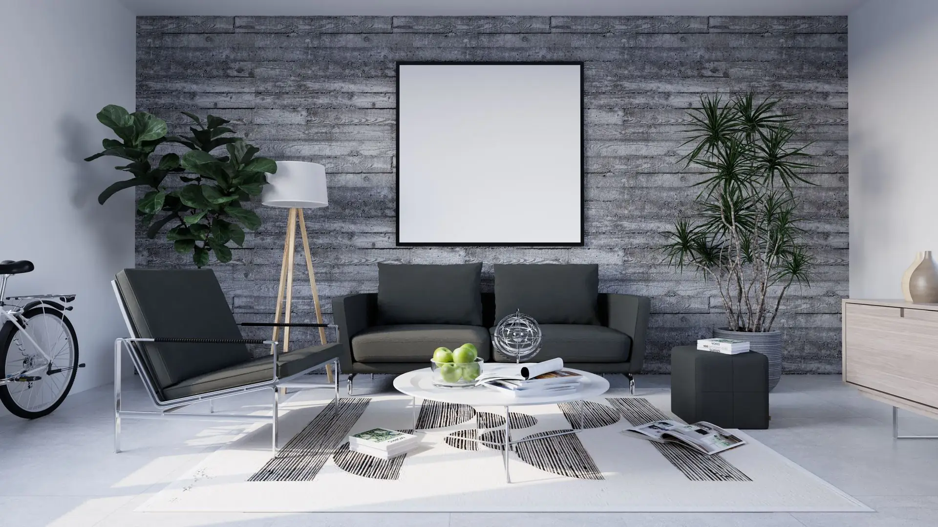 Minimal modern living room